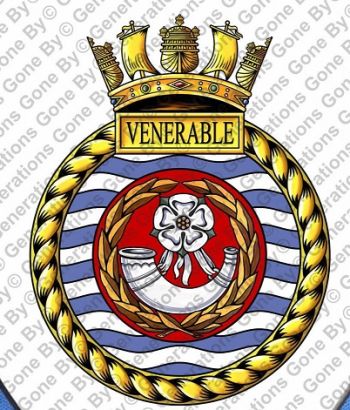 Coat of arms (crest) of the HMS Venerable, Royal Navy