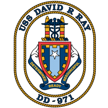 Coat of arms (crest) of the Destroyer USS David R. Ray (DD-971)