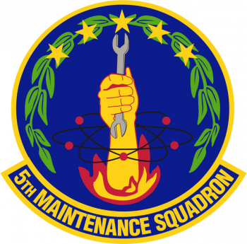 Coat of arms (crest) of the 5th Maintenance Squadron, US Air Force