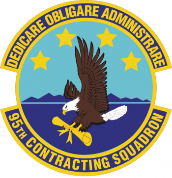 Coat of arms (crest) of the 95th Contracting Squadron, US Air Force
