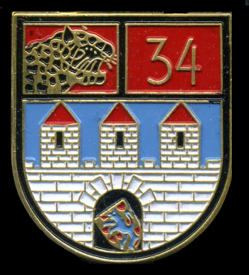 Coat of arms (crest) of 34th Armoured Battalion, German Army