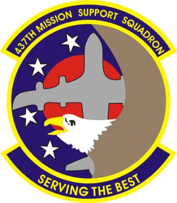 Coat of arms (crest) of the 437th Mission Support Squadron, US Air Force