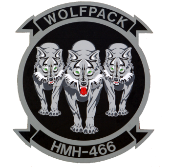 Coat of arms (crest) of the HMH-466 Wolfpack, USMC