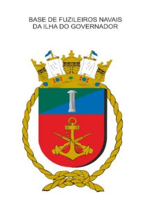 Coat of arms (crest) of the Ilha do Governador Naval Fusiliers Base, Brazilian Navy