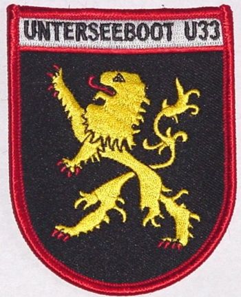 Coat of arms (crest) of the Submarine U-33, German Navy