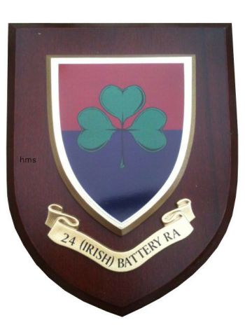 Coat of arms (crest) of the 24 (Irish) Battery, British Army