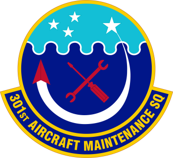 Coat of arms (crest) of the 301st Aircraft Maintenance Squadron, US Air Force