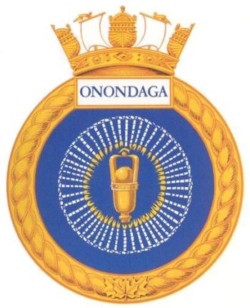 Coat of arms (crest) of the HMCS Onondaga, Royal Canadian Navy