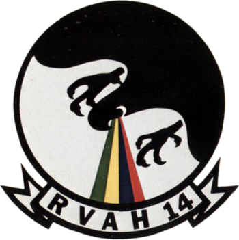 Coat of arms (crest) of the Reconnaissance Heavy Attack Squadron (RVAH)-14 Eagle Eyes, US Navy