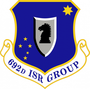 Coat of arms (crest) of the 692nd Intelligence, Surveillance and Reconnaissance Group, US Air Force