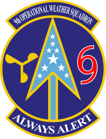Coat of arms (crest) of the 9th Operational Weather Squadron, US Air Force