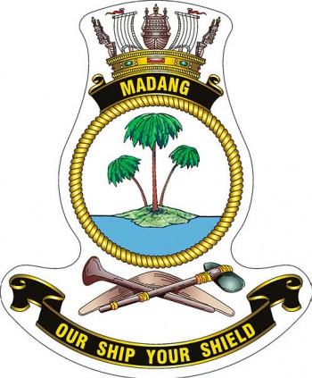Coat of arms (crest) of the HMAS Madang, Royal Australian Navy