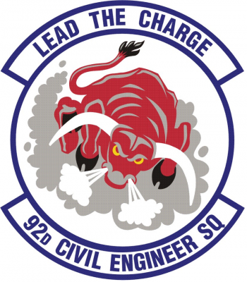 Coat of arms (crest) of 92nd Civil Engineer Squadron, US Air Force