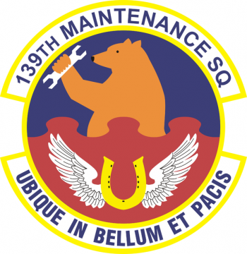 Coat of arms (crest) of the 139th Maintenance Squadron, Missouri Air National Guard