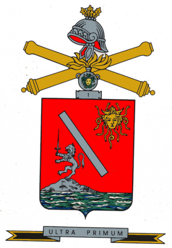 Coat of arms (crest) of 1st Artillery Regiment Cacciatori delle Alpi, Italian Army