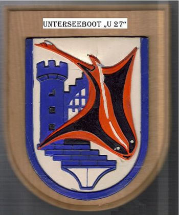 Coat of arms (crest) of the Submarine U-27, German Navy