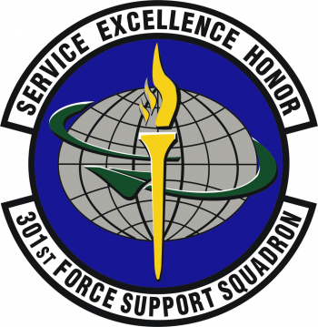 Coat of arms (crest) of the 301st Force Support Squadron, US Air Force