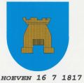 Wapen van Hoeven/Coat of arms (crest) of Hoeven