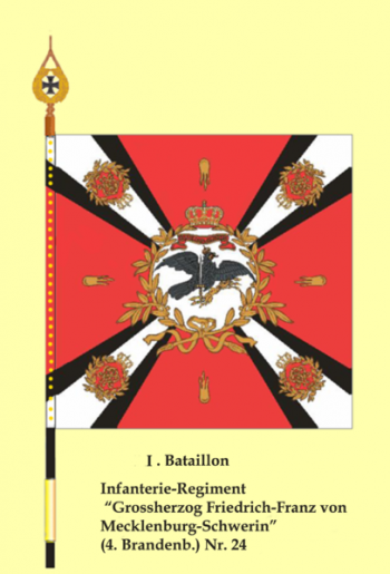 Coat of arms (crest) of Infantry Regiment Grand Duke Friedrich-Franz II of Mecklenburg-Schwerin (4th Brandenburgian) No 24, Germany