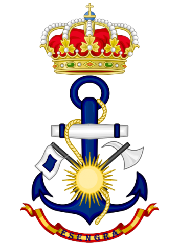 Coat of arms (crest) of the La Graña Naval Sepcialist School, Spanish Navy