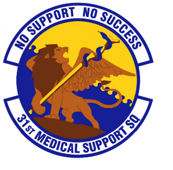 Coat of arms (crest) of the 31st Medical Support Squadron, US Air Force