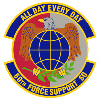 Coat of arms (crest) of the 60th Forces Support Squadron, US Air Force