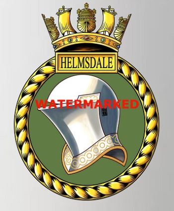 Coat of arms (crest) of the HMS Helmsdale, Royal Navy