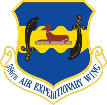 Coat of arms (crest) of the 386th Air Expeditionary Wing, US Air Force