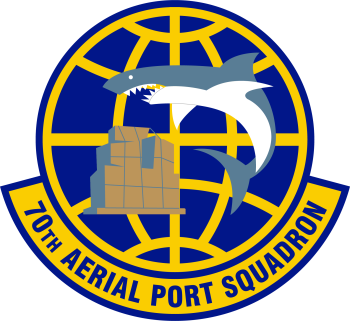 Coat of arms (crest) of the 70th Aerial Port Squadron, US Air Force