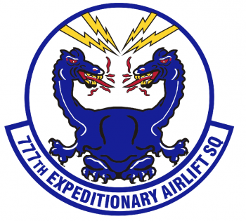 Coat of arms (crest) of the 777th Expeditionary Airlift Squadron, US Air Force