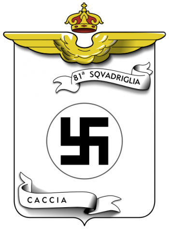Coat of arms (crest) of the 81st Fighter Squadron, Regia Aeronautica