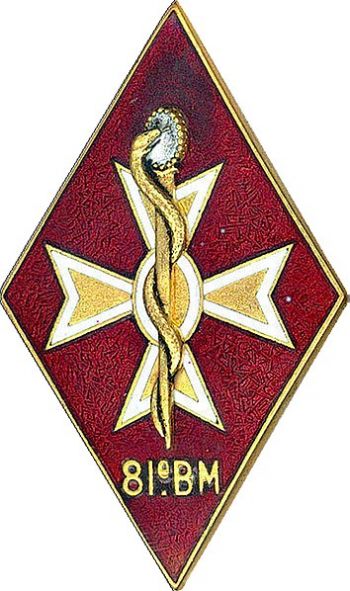 Coat of arms (crest) of the 81st Medical Battalion, French Army