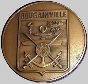 Coat of arms (crest) of the Amphibious Landing Ship Bougainville (L-9077), French Navy