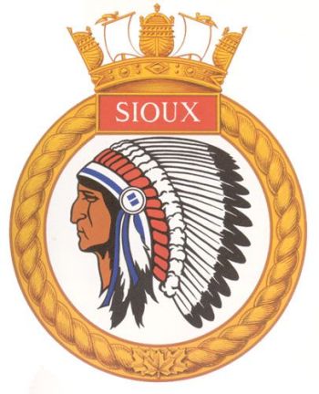 Coat of arms (crest) of the HMCS Sioux, Royal Canadian Navy