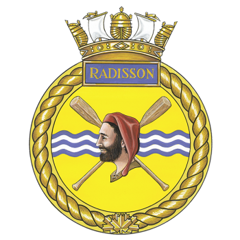 Coat of arms (crest) of the HMCS Radisson, Royal Canadian Navy