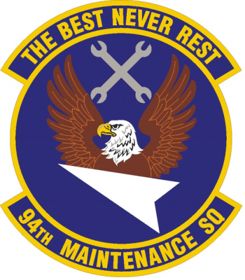 Coat of arms (crest) of the 94th Maintenance Squadron, US Air Force