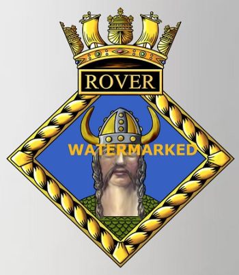 Coat of arms (crest) of the HMS Rover, Royal Navy