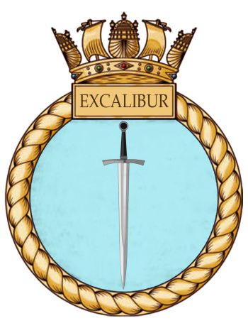 Coat of arms (crest) of the Training Ship Excalibur, South African Sea Cadets