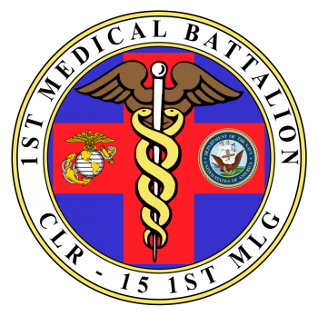 Coat of arms (crest) of the 1st Medical Battalion, USMC