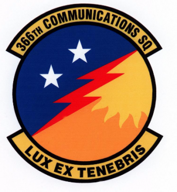 Coat of arms (crest) of the 366th Communications Squadron, US Air Force