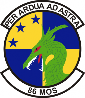 Coat of arms (crest) of the 86th Maintenance Operations Squadron, US Air Force
