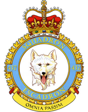 Coat of arms (crest) of the No 437 Squadron, Royal Canadian Air Force