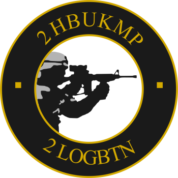 Emblem (crest) of the 2nd Basic Training Company, 2nd Logistics Battalion, The Train Regiment, Danish Army