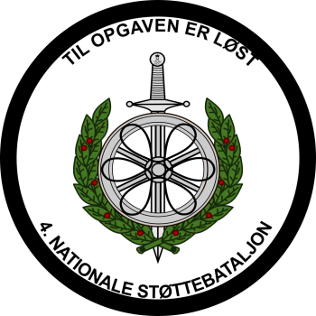 Emblem (crest) of the 4th National Support Battalion, The Train Regiment, Danish Army