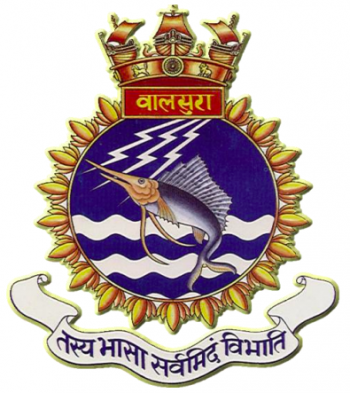 Coat of arms (crest) of the INS Valsura (Electrical School), Indian Navy