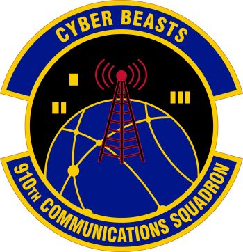 Coat of arms (crest) of the 910th Communications Squadron, US Air Force