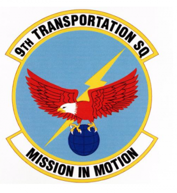 Coat of arms (crest) of the 9th Transportation Squadron, US Air Force