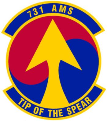 Coat of arms (crest) of the 731st Air Mobility Squadron, US Air Force