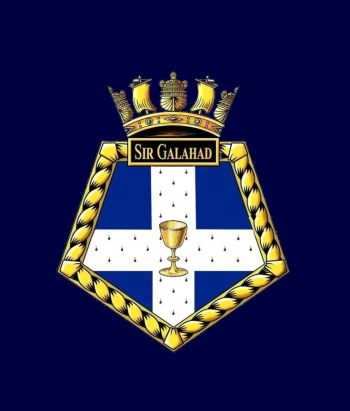Coat of arms (crest) of the RFA Sir Galahad, United Kingdom