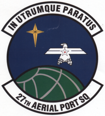 Coat of arms (crest) of the 27th Aerial Port Squadron, US Air Force